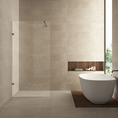 Inloopdouche Wiesbaden Less 60×200 cm 8 mm Nano Helder Glas Geborsteld Brons Koper