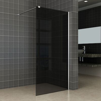 Inloopdouche Wiesbaden Rookglas 120x200cm 10mm Nano coating