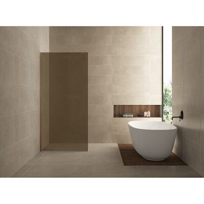 Inloopdouche Wiesbaden Slim Brons Rookglas 90×200 8mm Nano Coating