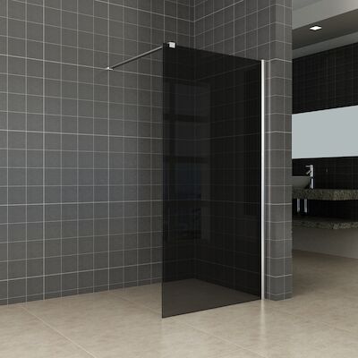 Inloopdouche Wiesbaden Slim Rookglas 90×200 8mm Nano Coating