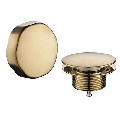 Knop/plug Badoverloop Wiesbaden Geborsteld Messing Goud