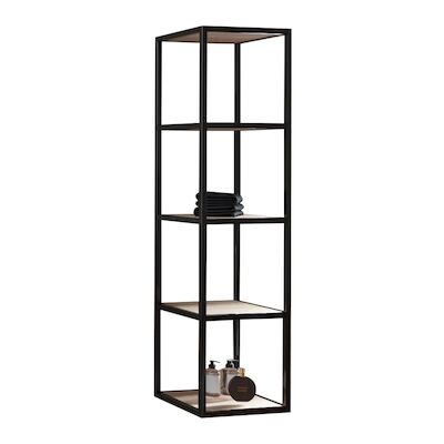 Kolomkast BWS Harper 135×35 cm Metalen Frame Noten