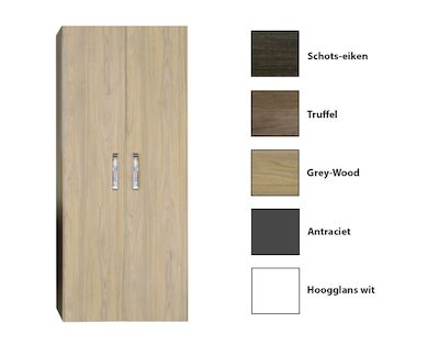 Kolomkast Dubbel Sanicare Q9/Q10/Q11 Soft-Closing Deuren Chromen Greep 160x67x32 cm Truffel