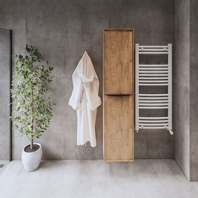 Kolomkast Gliss Design Eleganz Hera Zwart 160cm Oak Classic