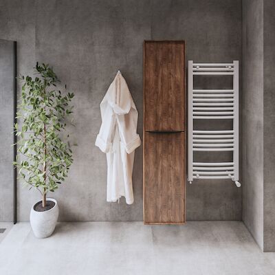 Kolomkast Gliss Design Eleganz Hera Zwart 160cm Oak Cognac