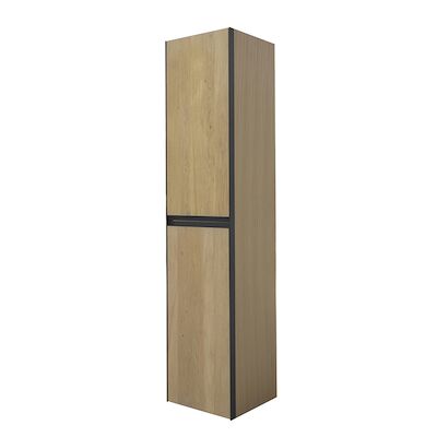 Kolomkast met 2 Deuren BWS Elements 35 cm Naturel Eik / Mat Zwart