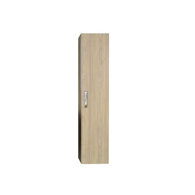 Kolomkast Sanicare 1 Soft-Closing Deur Chromen Greep 160×33,5×32 cm Grey-Wood