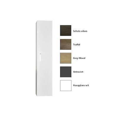 Kolomkast Sanicare Q1/Q12/Q17 Soft-Close Deur 160×33,5×32 cm Grey-Wood
