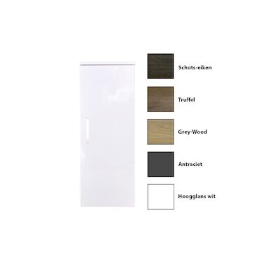 Kolomkast Sanicare Q1/Q12/Q17 Soft-Close Deur Chromen Greep 90×33,5×32 cm Grey-Wood