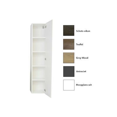 Kolomkast Sanicare Q4/Q15 1 Soft-Closing Deur 160×33,5×32 cm Schots-Eiken