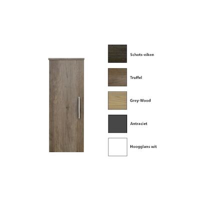 Kolomkast Sanicare Q4/Q15 1 Soft-Closing Deur 90×33,5×32 cm Antraciet