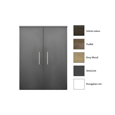 Kolomkast Sanicare Q4/Q15 2-Deurs Soft-Closing 90x67x32 cm Schots-Eiken