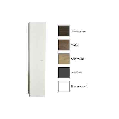Kolomkast Sanicare Q5 1 Soft-Close Deur 160 cm Antraciet