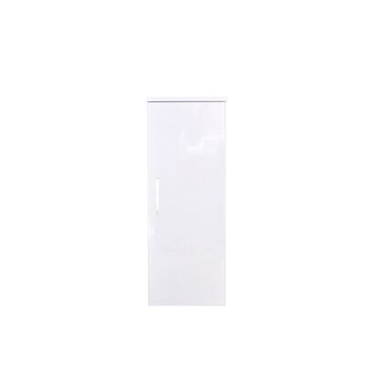Kolomkast Sanicare Q6/Q14/Q16 Soft-Close Deur Chromen Greep 90×33,5×32 cm Hoogglans Wit
