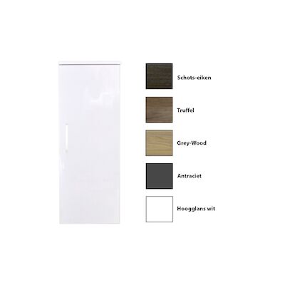 Kolomkast Sanicare Q6/Q14/Q16 Soft-Close Deur Chromen Greep 90×33,5×32 cm Truffel
