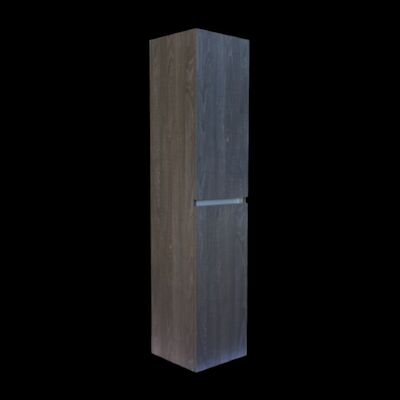 Kolomkast Sanilux Trendline Met Greeplijst Aluminium 160x35x35 Cm Silver Oak