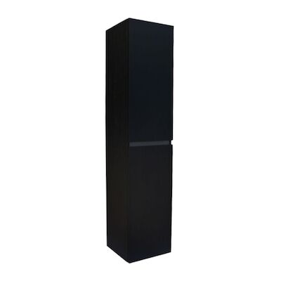Kolomkast Sanilux Trendline Met Greeplijst Mat Zwart 160x35x35 Cm Black Oak