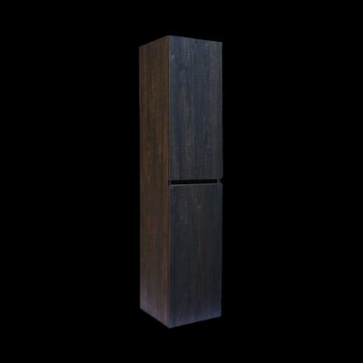 Kolomkast Sanilux Trendline Met Greeplijst Mat Zwart 160x35x35 Cm Brown Oak