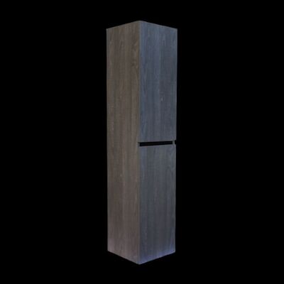 Kolomkast Sanilux Trendline Met Greeplijst Mat Zwart 160x35x35 Cm Silver Oak