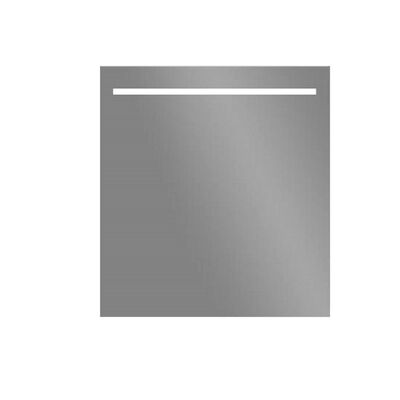 LED Spiegel Sanilux Aluminium met Onderverlichting 80×70 cm Inclusief Spiegelverwarming