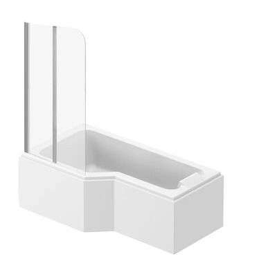 Ligbad Allibert Lexa 170×90 cm Wit + Mantel en Badwand Links