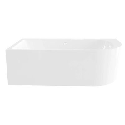 Ligbad Best Design Munster Half Vrijstaand 180×80 Links Glans Wit