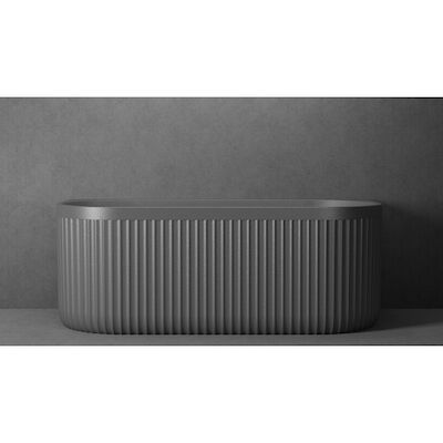 Ligbad Half Vrijstaand Ideavit Archtec Rock 170x80x63 cm Cement Grijs