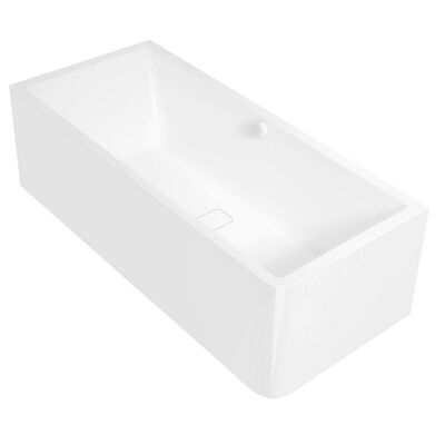 Ligbad Polysan Marlene 195x85x63 cm Asymmetrisch Links Wit