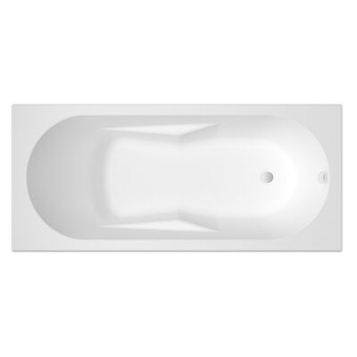 Ligbad Riho Lazy 170×75 cm Bedieningsknop Midden Wit Glanzend