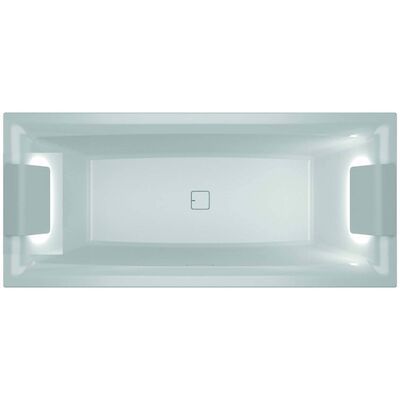 Ligbad Riho Still Square met LED en Hoofdsteun 180×80 cm Acryl Wit (Links en Rechts)
