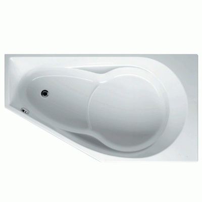 Ligbad Riho Yukon 160 x 90 cm LINKS wit