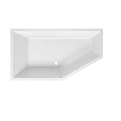 Ligbad Sanindusa Delta Compact Links 160×90 cm Wit