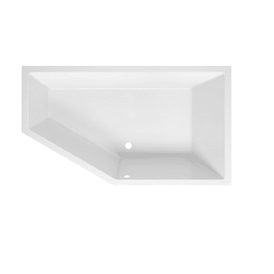 Ligbad Sanindusa Delta Compact Rechts 160×90 cm Wit