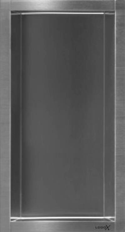 Looox Box inbouwnis 15x30cm RVS Geborsteld