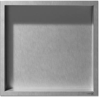 Looox Box inbouwnis 30x30cm RVS Geborsteld