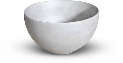 Looox Ceramic Raw Small Compacte waskom Ø 23×13 cm Light Grey