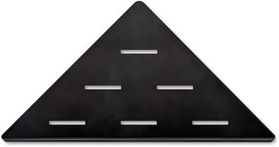 LoooX Corner Shelf inbouw hoekplanchet 30x22x1 cm mat zwart
