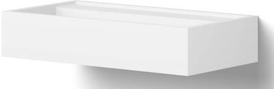 Looox Solid Basin Rectangle Mini Wastafel 42,5×22,5×8 cm White