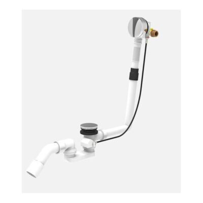 Luxe bad plugoverloopcombinatie met Badvulfunctie Chroom