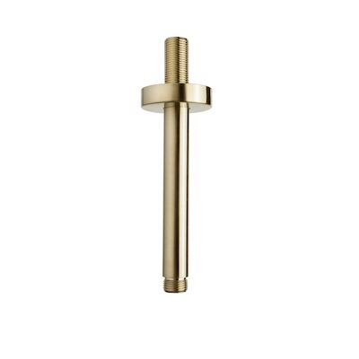 Luxe Douche-Arm Wiesbaden Rond Plafondbevestiging 15 cm Geborsteld Messing Goud