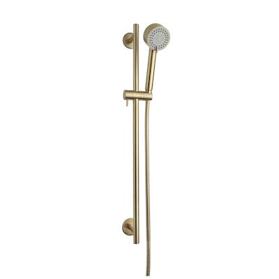 Luxe Glijstangset Cadans Wiesbaden Compleet Geborsteld Messing Goud