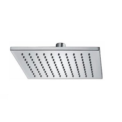 Luxe messing Regendouche vierkant 200 x 8mm chroom