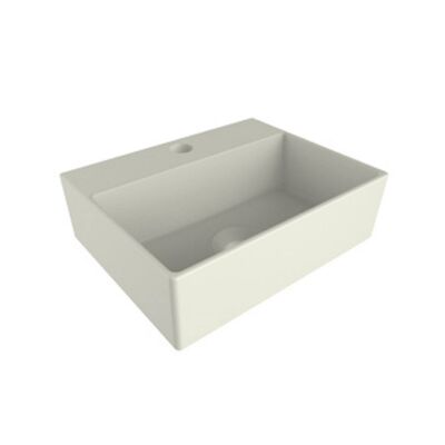 Mini Fontein Plieger Kansas 1 Kraangat 29×23 cm Zonder Overloop Mat Wit