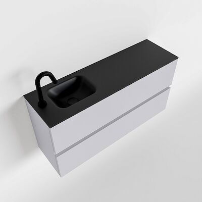 MONDIAZ ADA 100cm toiletmeubel cale. LEX wastafel urban links 1 kraangat