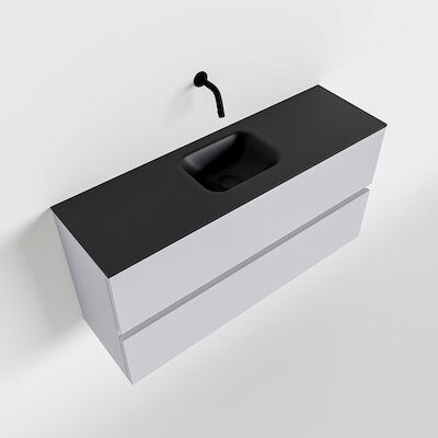 MONDIAZ ADA 100cm toiletmeubel cale. LEX wastafel urban midden zonder kraangat