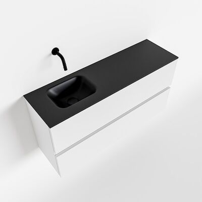 MONDIAZ ADA 100cm toiletmeubel talc. LEX wastafel urban links zonder kraangat