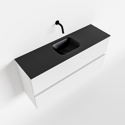 MONDIAZ ADA 100cm toiletmeubel talc. LEX wastafel urban midden zonder kraangat