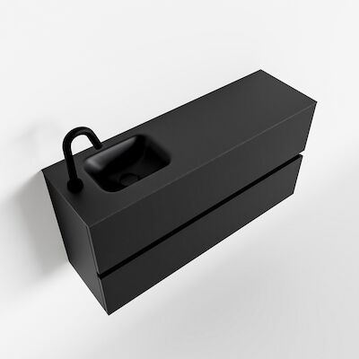 MONDIAZ ADA 100cm toiletmeubel urban. LEX wastafel urban links 1 kraangat