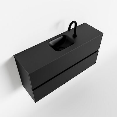MONDIAZ ADA 100cm toiletmeubel urban. LEX wastafel urban midden 1 kraangat