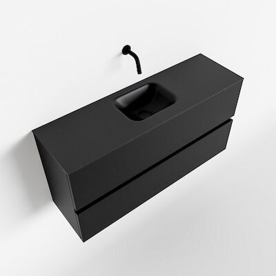 MONDIAZ ADA 100cm toiletmeubel urban. LEX wastafel urban midden zonder kraangat